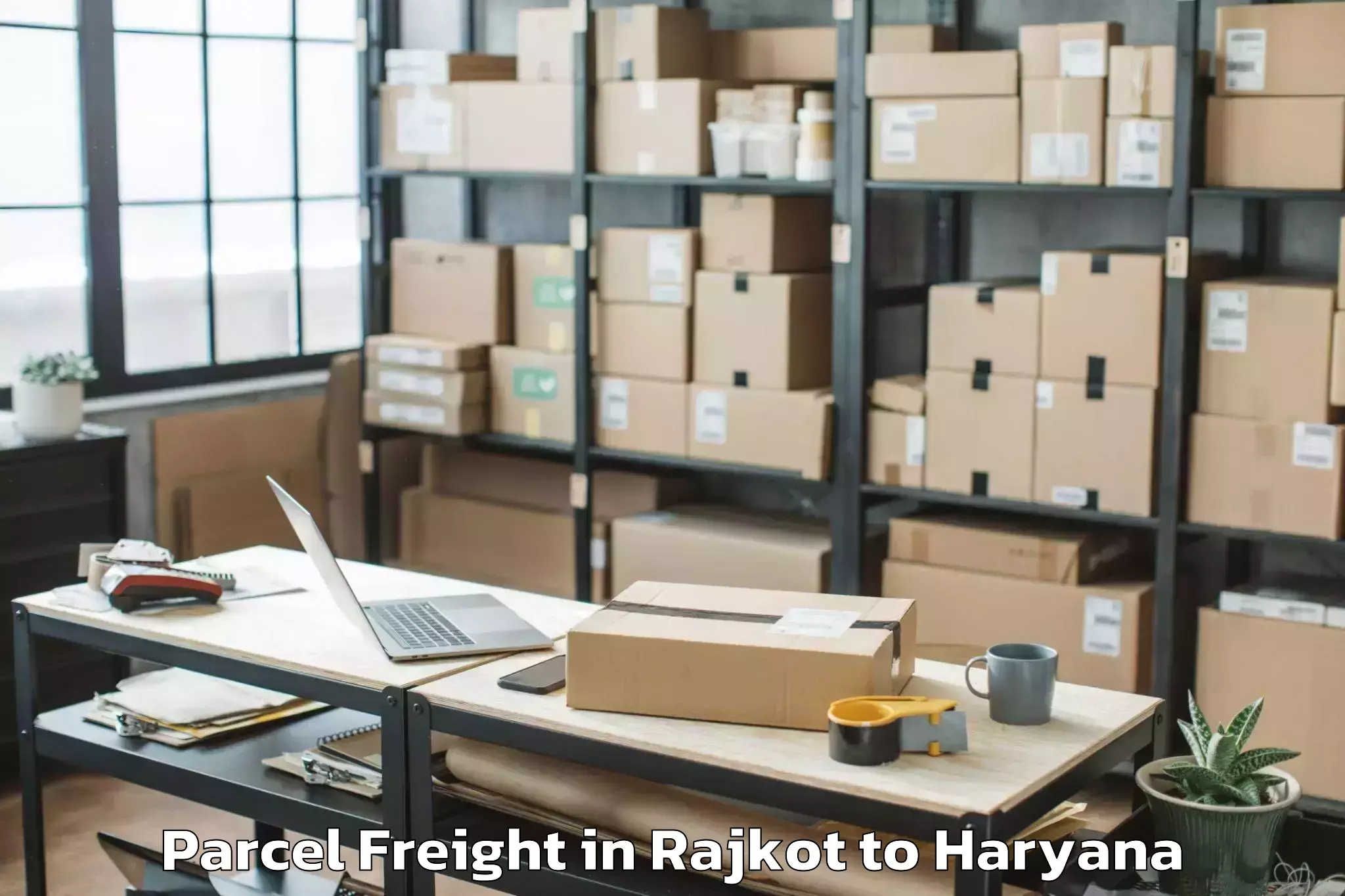 Leading Rajkot to Mahendragarh Parcel Freight Provider